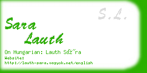 sara lauth business card